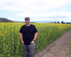 Verticillium control  with AAC Guard Mustard at Bylands Garden Centre, Kelowna, Manager Landon Bishop